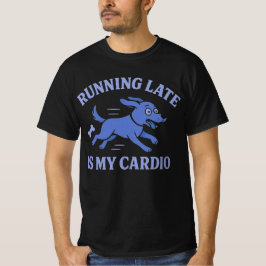Dog Mom Running Late Is My Cardio Cute Retro pet T Shirt