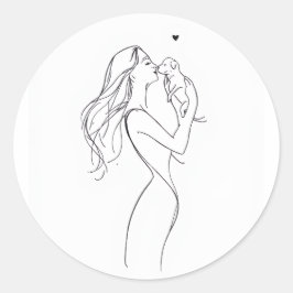 Dog Mom Sticker Minimalist Pet Lover Vinyl Decal Runt Klistermärke