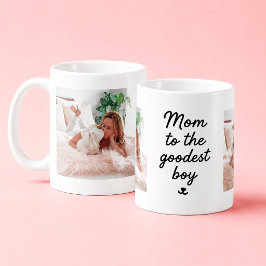 Dog Mom till den snällaste pojken Anpassad husdjur Kaffemugg