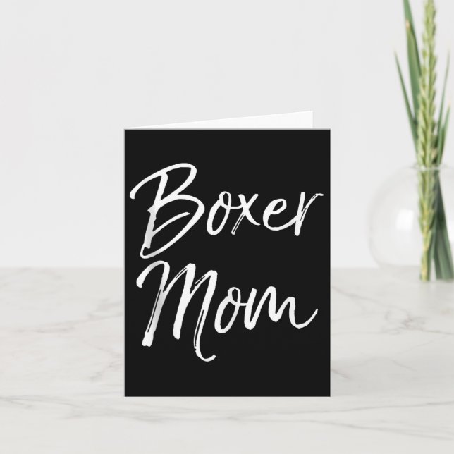 Dog Mother Gift Boxing Mother's Day Quote Cute Box Kort (Framsida)