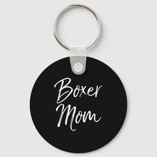 Dog Mother Gift Boxing Mother's Day Quote Cute Box Nyckelring (Framsida)