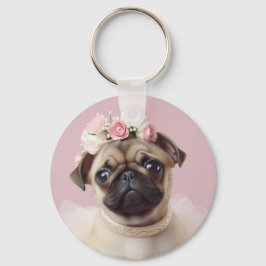 Dog Mum Fur Livet Pug Foto Anpassad Nyckelring