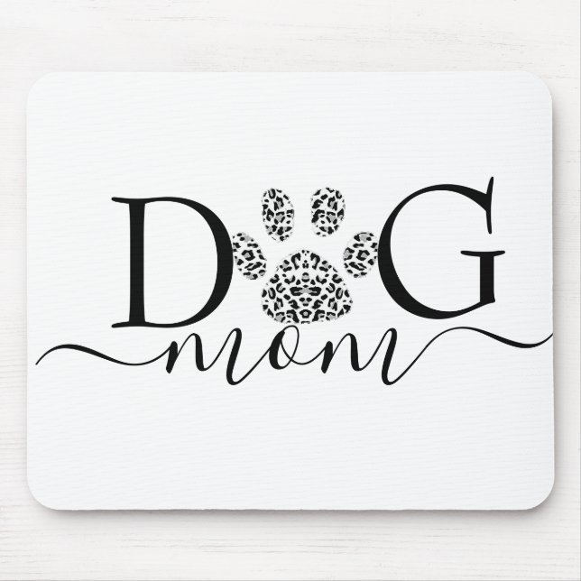 Dog Mum tåravtryck  Musmatta (Framsidan)