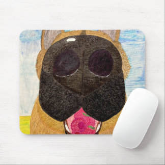 Dog nose and raspberries mouse pad musmatta