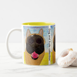 Dog nose and raspberry Two-Tone coffee mug Två-Tonad Mugg