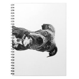 Dog Notebook – Ink Portrait Cover Anteckningsbok