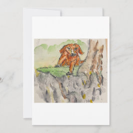 Dog on a Hill Greeting Card Inbjudningar