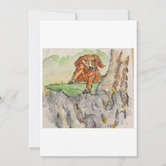 Dog on a Hill Greeting Card Inbjudningar