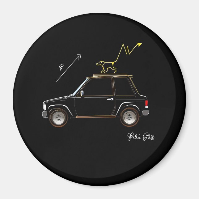 Dog on Wall Street Petra Gliff Magnet (Framsidan)