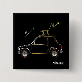 Dog on Wall Street Petra Gliff Square Button Knapp