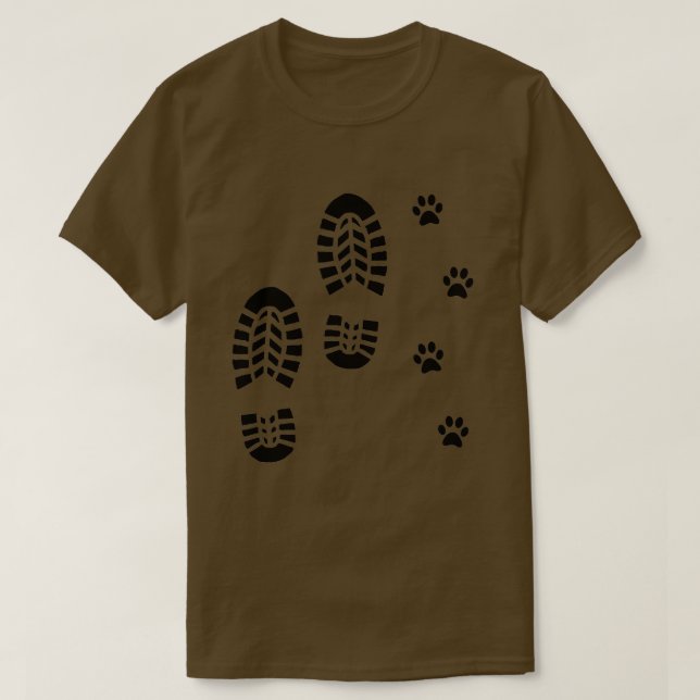 Dog Paw Footprint Dog Lover Camping  T Shirt (Design framsida)