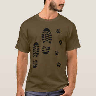 Dog Paw Footprint Dog Lover Camping  T Shirt
