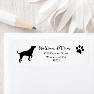 Dog Paw Print Address Labels, Return Address Returadress Etikett