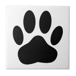 Dog Pawprint Square Canine Kakelplatta