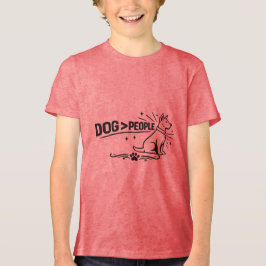 DOG > PEOPLE – Funny Dog Lover Minimalist Design T Shirt