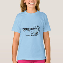 DOG > PEOPLE – Funny Dog Lover Minimalist Design T Shirt