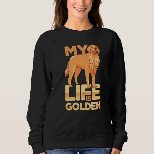 Dog Pet Life Is Golden Retriever Dog Owners T Shirt (Framsida)