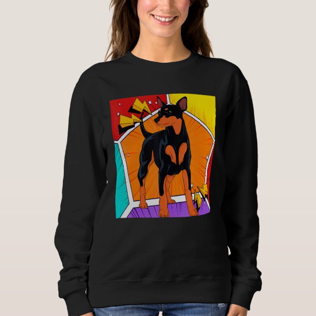 Dog Pet Min Pin Dog Owner Animal Pop Min Pinscher T Shirt (Framsida)