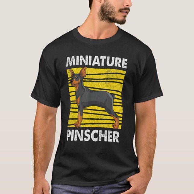 Dog   Pet Miniature Pinscher Dog Owner Min Pinsche T Shirt (Framsida)