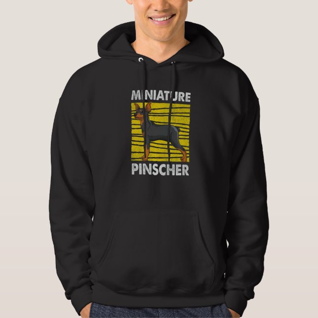 Dog  Pet Miniature Pinscher Dog Owner Min Pinscher Hoodie (Framsida)