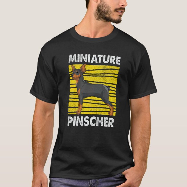 Dog  Pet Miniature Pinscher Dog Owner Min Pinscher T Shirt (Framsida)