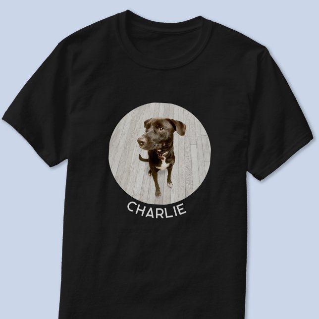 Dog Photo Personalized Custom Name T Shirt (Personalized custom name or text dog or pet photo t-shirt)