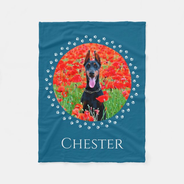 Dog Photo Shirt D Pet Gift  Fleecefilt (Framsidan)