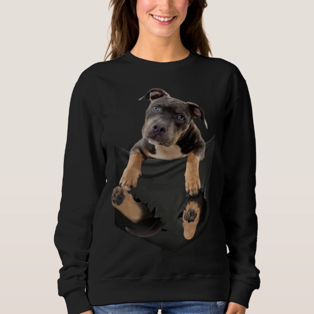 Dog   Pitbull in Bag T Shirt (Framsida)