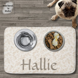 Dog Placemat - Ivory Botanical, Personalized  Badrumsmatta