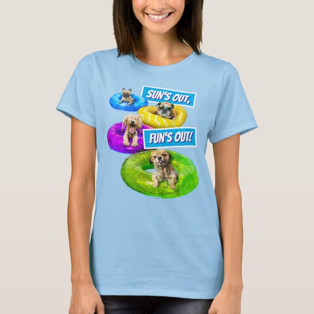 Dog Pool Party T Shirt (Framsida)