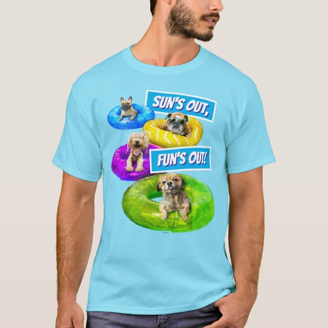 Dog Pool Party T Shirt (Framsida)