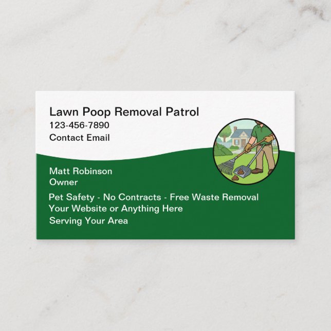 Dog Poop Removal Services  Visitkort (Framsida)
