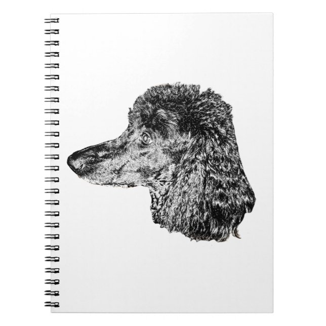 Dog Portrait Notebook – Detailed Ink Style Cover Anteckningsbok (Framsidan)