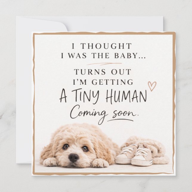Dog Pregnancy Announcement Card Inbjudningar (Framsida)