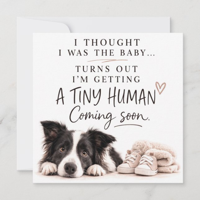Dog Pregnancy Announcement Card Inbjudningar (Framsida)
