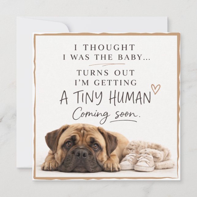 Dog Pregnancy Announcement Card Inbjudningar (Framsida)