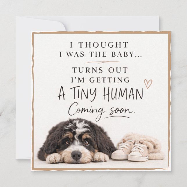 Dog Pregnancy Announcement Card Inbjudningar (Framsida)