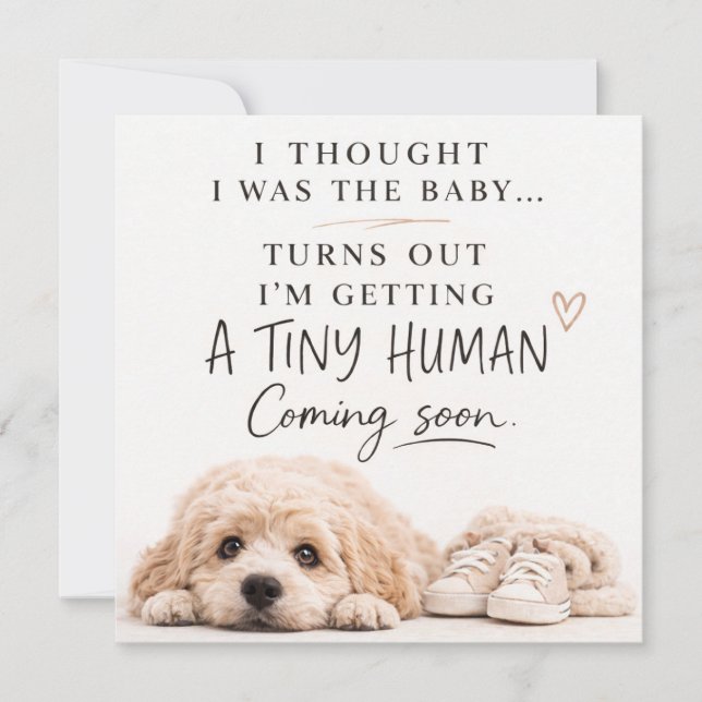 Dog Pregnancy Announcement Card Inbjudningar (Framsida)