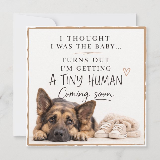 Dog Pregnancy Announcement Card Inbjudningar (Framsida)