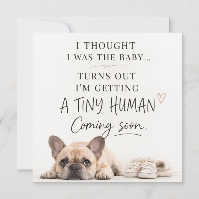 Dog Pregnancy Announcement Card Inbjudningar (Framsida)