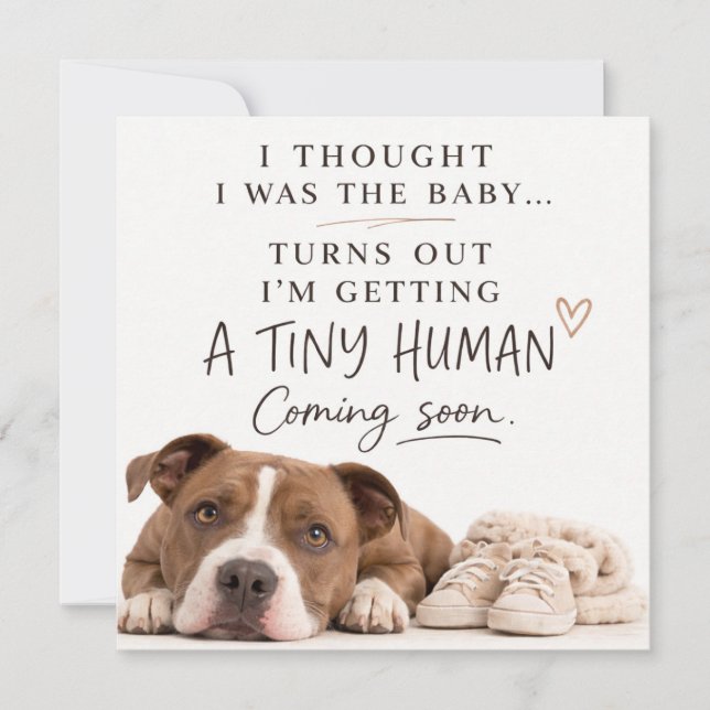 Dog Pregnancy Announcement Card Inbjudningar (Framsida)