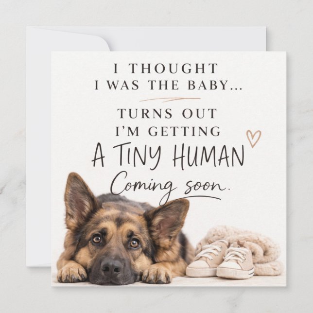 Dog Pregnancy Announcement Card Inbjudningar (Framsida)