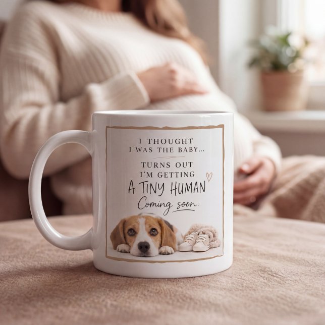 Dog Pregnancy Announcement Kaffemugg (Skapare uppladdad)