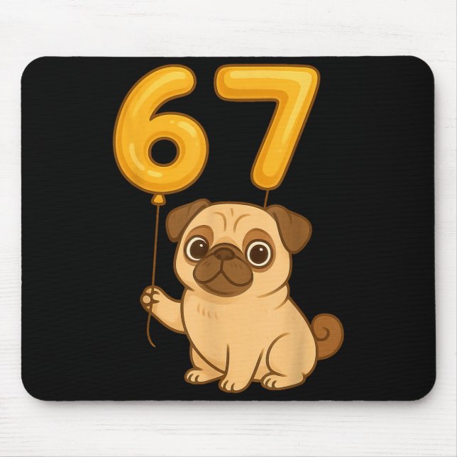 Dog Pug 67 Meme Six Seven Balloon Funny Gen Alpha  Musmatta (Framsidan)