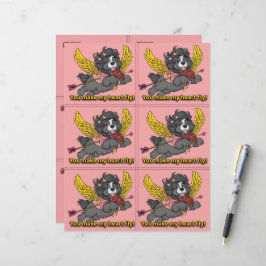 Dog Puppy Classroom Valentine Sheets Brevhuvud