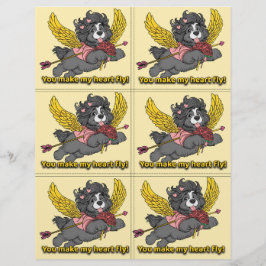 Dog Puppy Classroom Valentine Sheets Brevhuvud