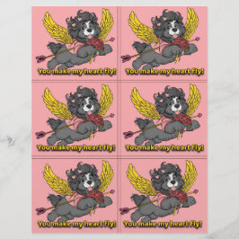 Dog Puppy Classroom Valentine Sheets Brevhuvud