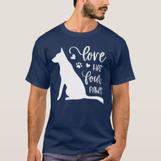 Dog Quote Silhouette Navy Blue Men T Shirt