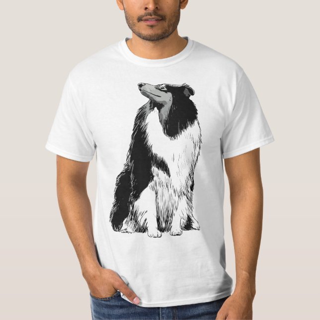 Dog Rough Collie T Shirt (Framsida)