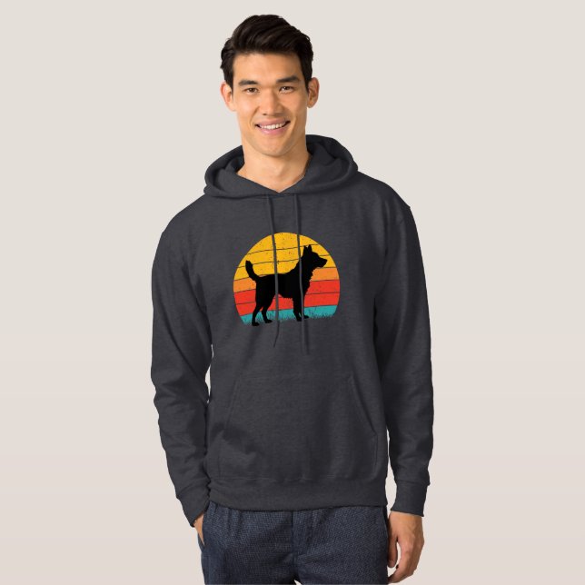 Dog Silhouette at Sunset Hoodie (Hel framsida)